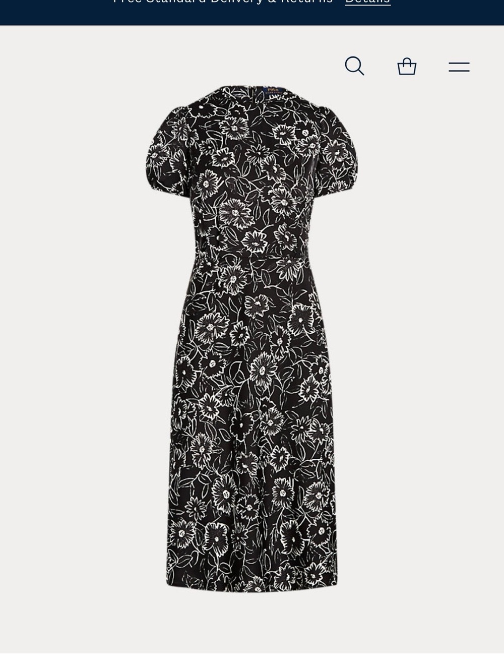 Polo Ralph Lauren Floral Satin A-Line Dress